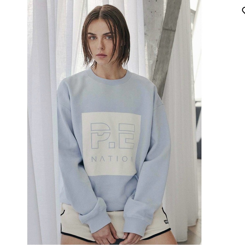 $139 P.E Nation Women's Light Blue Crew Neck Sweater